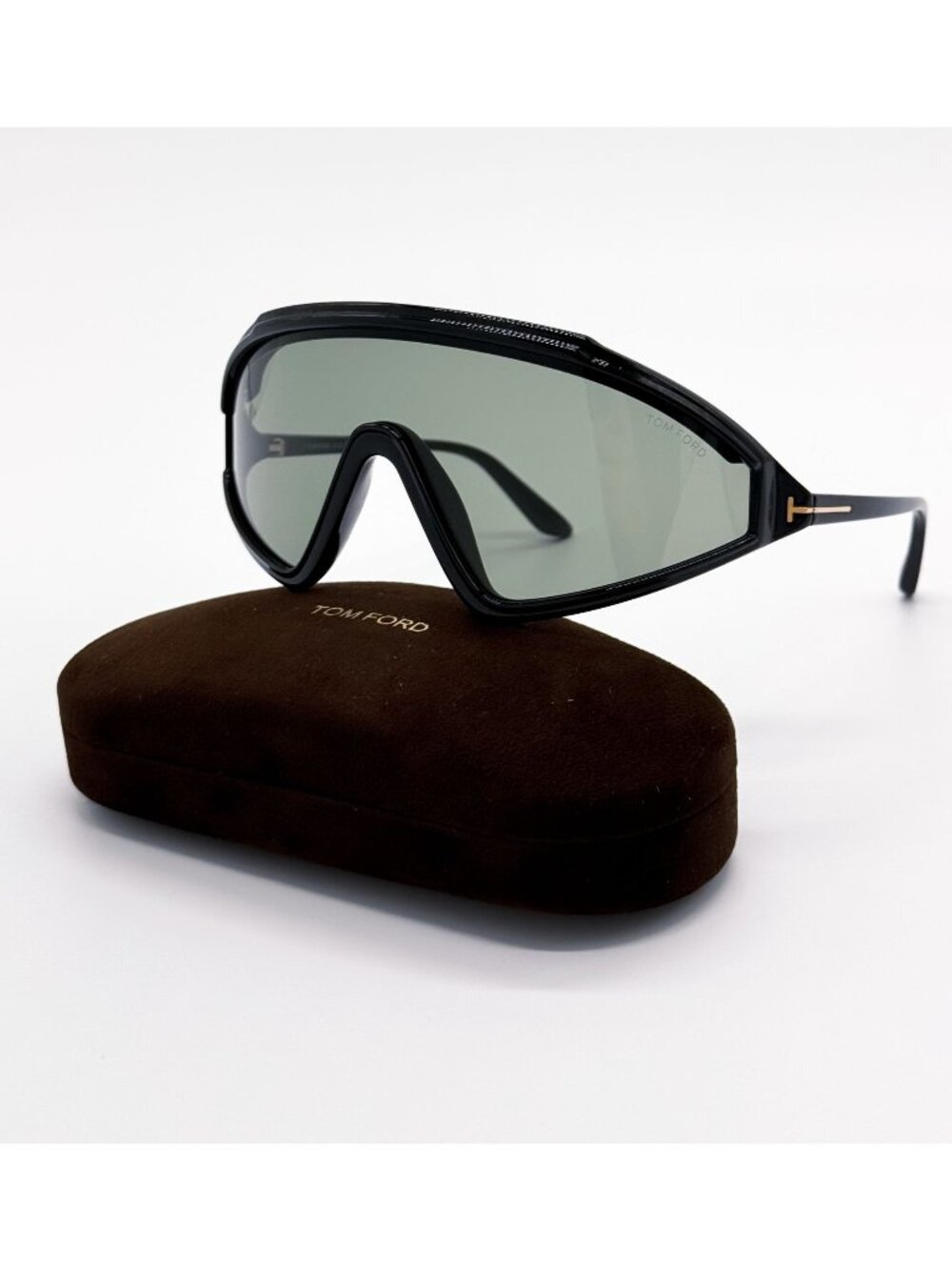New Tom Ford Lorna TF1121 05A Mask Black Green Sunglasses FT1121